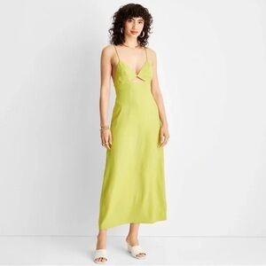 NWT The Future Collective Green Rayon Summer Dress